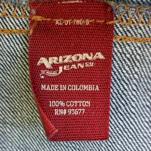 Vintage AriZona 100% Cotton Blue Denim Jacket_Small - Picture 7 of 12